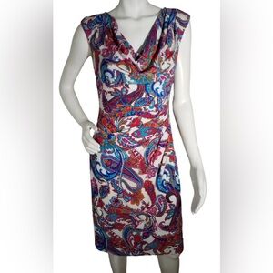 Lauren Ralph Lauren Women’s Sheath Dress, Multicolor Paisley Print, Size 16W